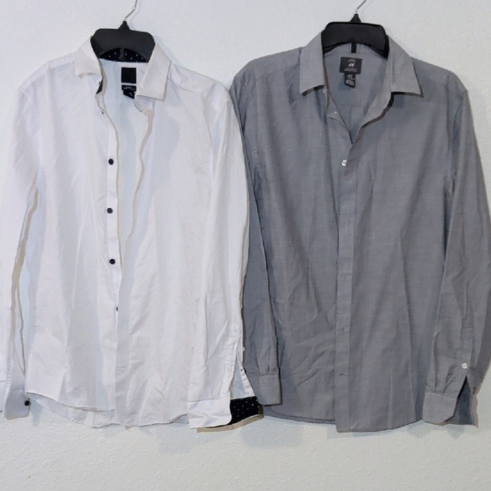 (2) H&M Long Sleeve Button Downs